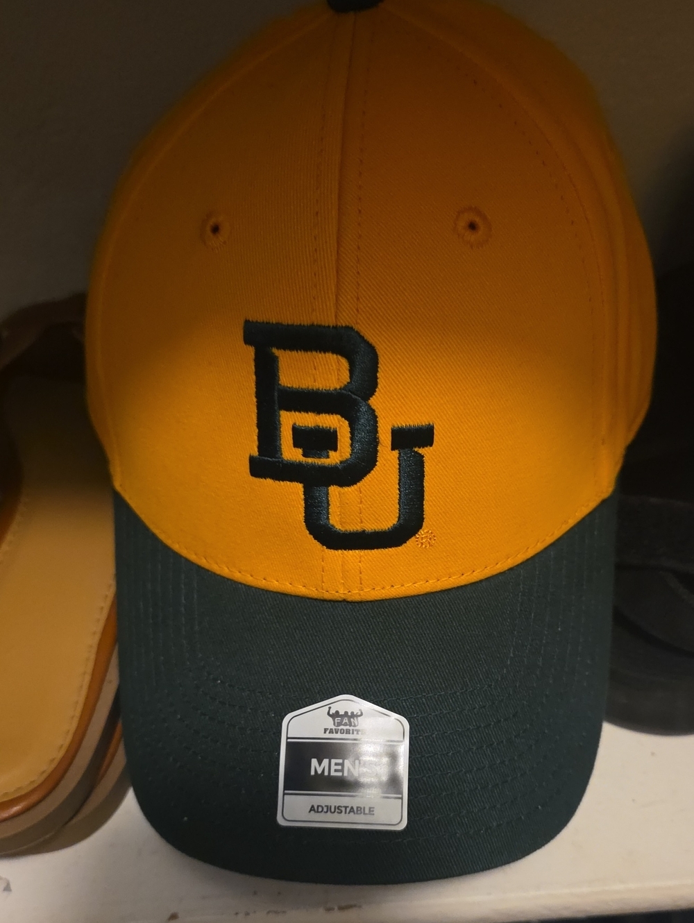 Baylor University Gold and Green Adjustable Men's Cap